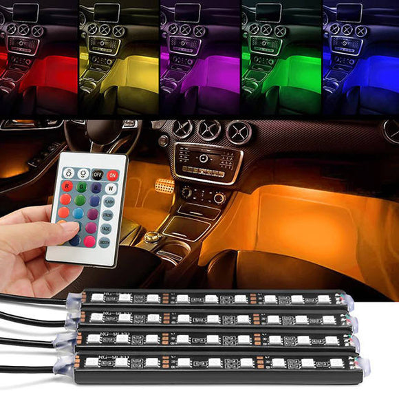 RGB LED osvetlitev avtomobila, 4x RGB LED