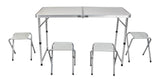Zložljiv set za kampiranje, nastavljiva miza + 4x stol