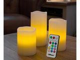 RGB LED sveče za dekoracijo, 3kom